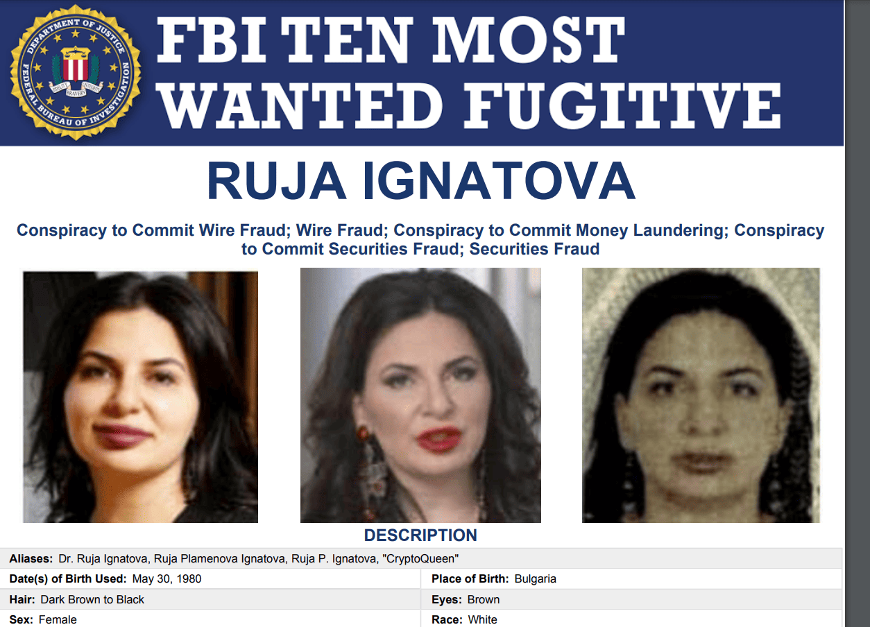 Ruja Ignatova FBI