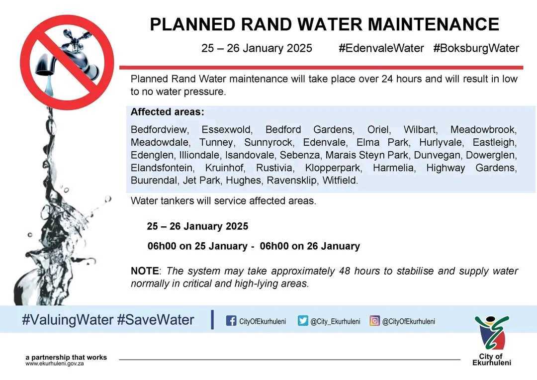 Rand Water maintenance Gauteng