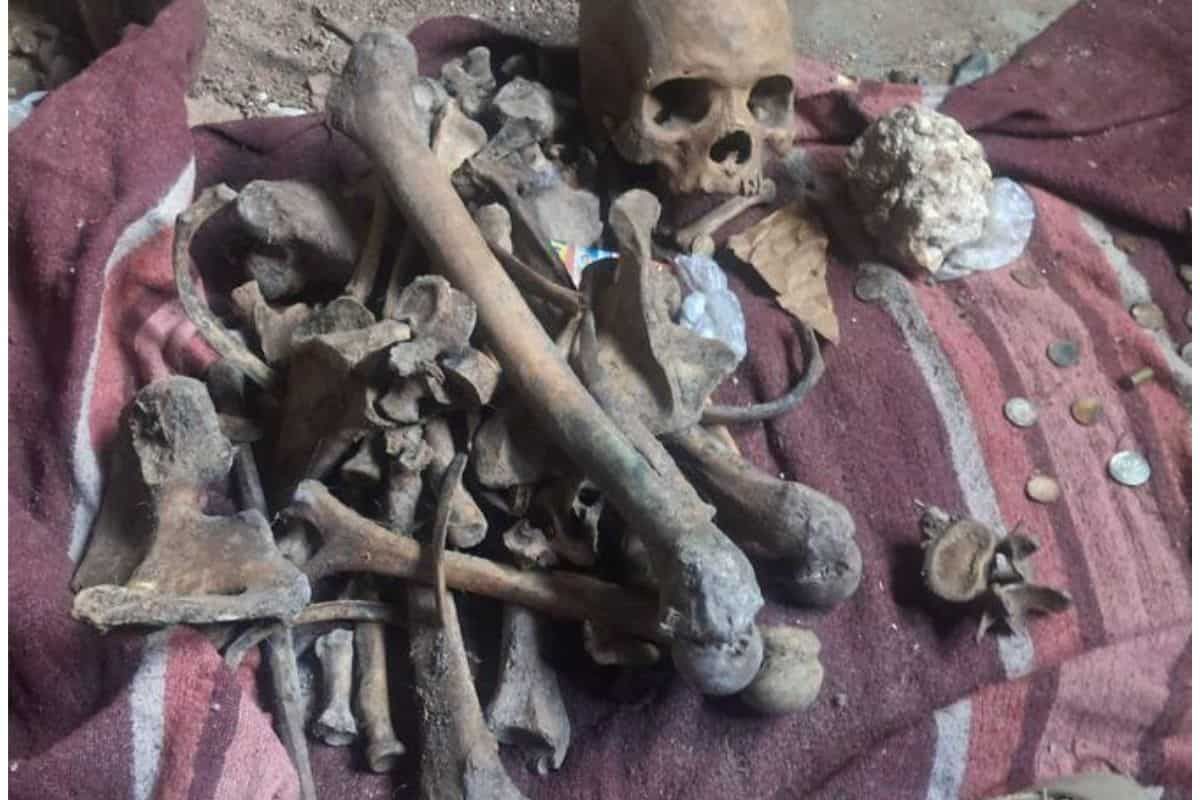 Remains of the suspect father and grandfather.